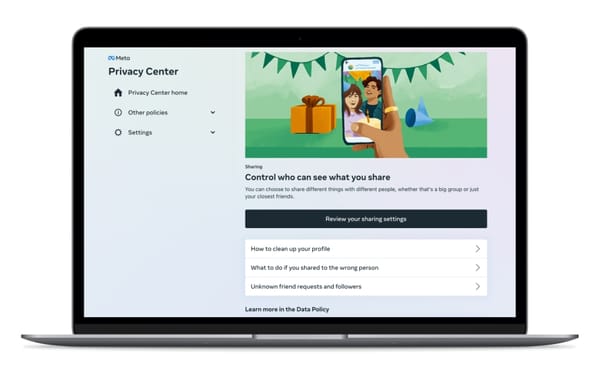 Metas neues Datenschutzzentrum erklärt, wie das Unternehmen mit der Datenerfassung umgeht