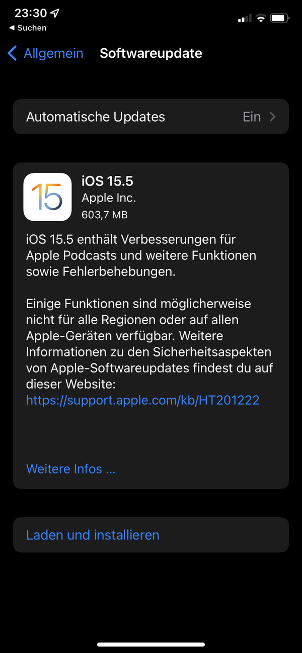 iOS 15.5 erschienen