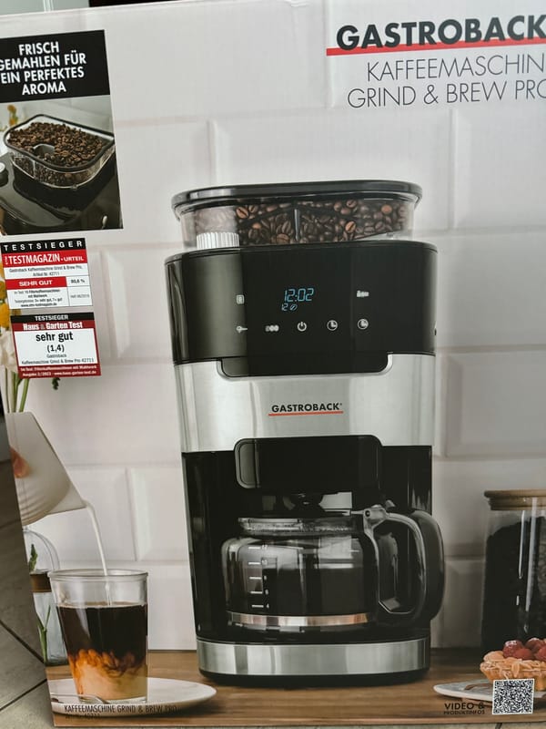 Langzeit-Erfahrungsbericht: Gastroback Grind & Brew Pro Kaffeemaschine